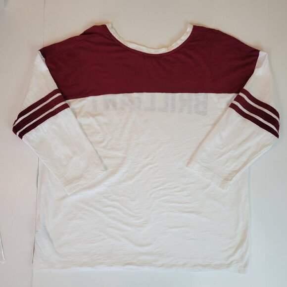 Forever 21 "Brilliant" Crew Neck Graphic T-Shirt Raglan Sleeves Womens Size 2X - Picture 3 of 8